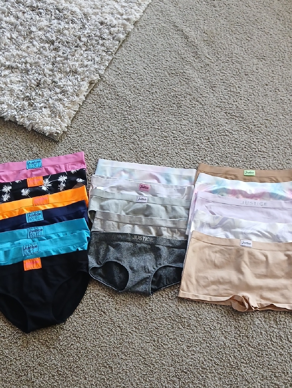 Justice Girls Seamless Hipster & Boyshort Mix Panties